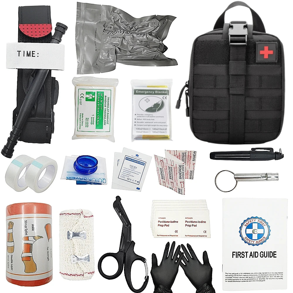 Outdoor Survival Equipment Molle Bag Emergency IFAK First Aid Kit Tourniquet Israeli Bandage