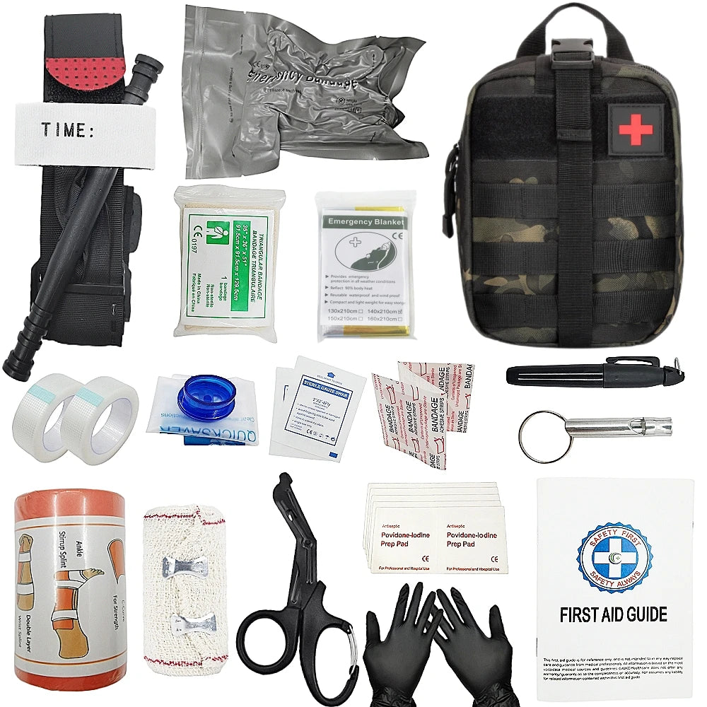Outdoor Survival Equipment Molle Bag Emergency IFAK First Aid Kit Tourniquet Israeli Bandage