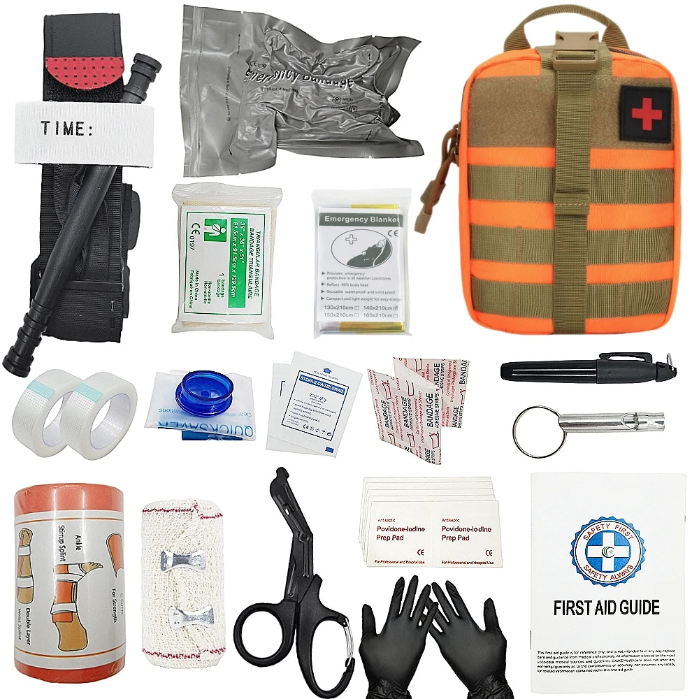 Outdoor Survival Equipment Molle Bag Emergency IFAK First Aid Kit Tourniquet Israeli Bandage