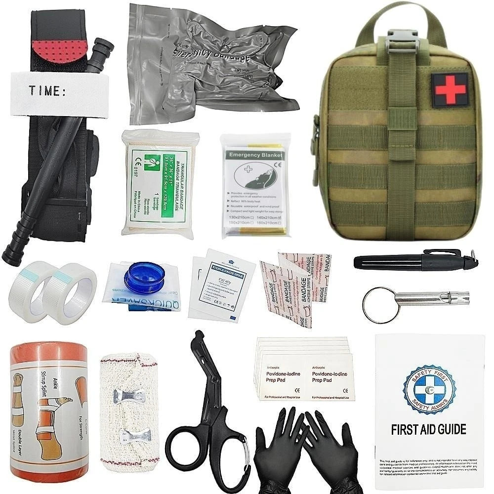 Outdoor Survival Equipment Molle Bag Emergency IFAK First Aid Kit Tourniquet Israeli Bandage