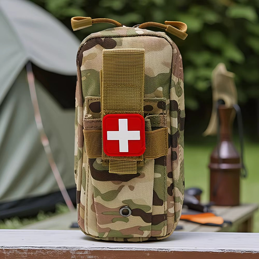 Tactical First Aid Kit Tourniquet Medical Rescue Molle Pouch Survival Gear for Camping Hiking Emergency Preparedness